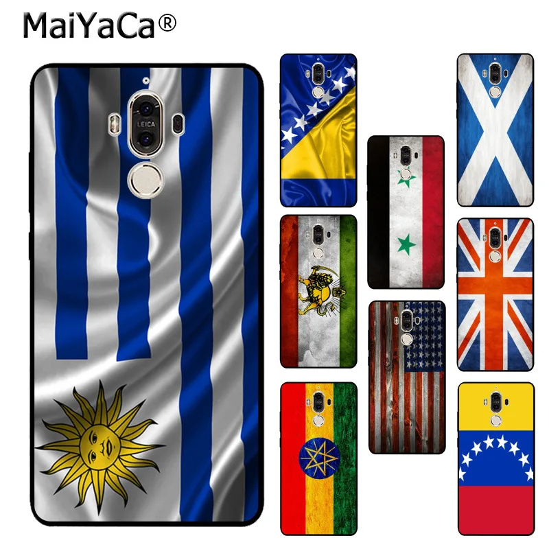 

MaiYaCa flag of uk USA Venezuela ethiopia herzegovina uruguay iran phone Case for Huawei mate9 P9 P10 p20 p10 plus NOVA2s case