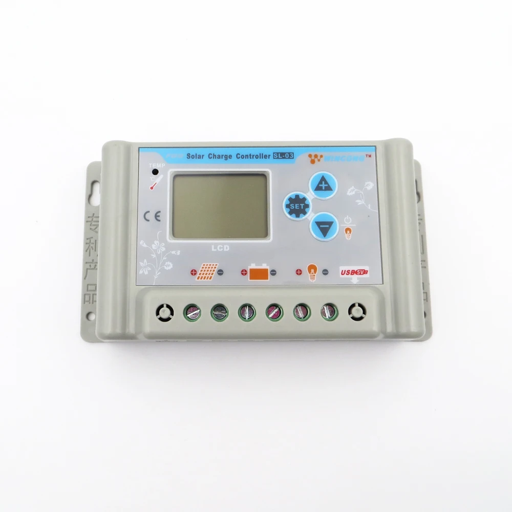 

1pc x 30A 12V 24V wincong sl03-30a solar Home system Controllers LCD regulator with USB 5V