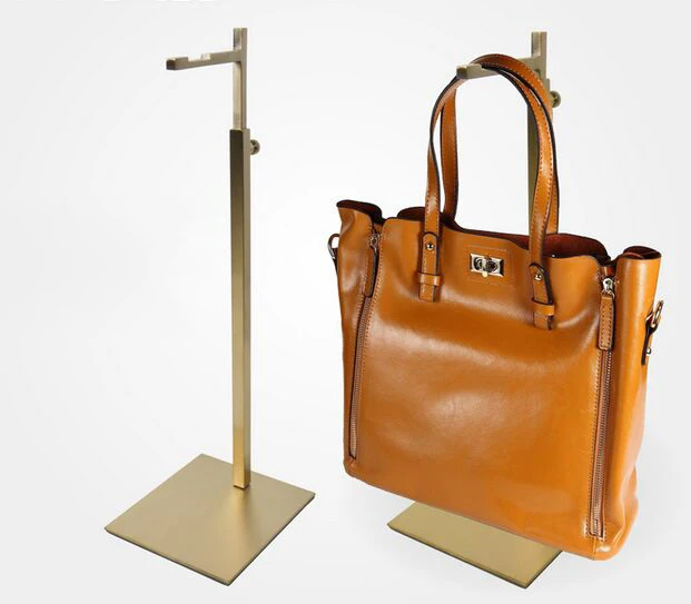 

New style 7-type stainess steel handbag display stand men/women's bag holder adjustable wig purse tie display rack free shipping