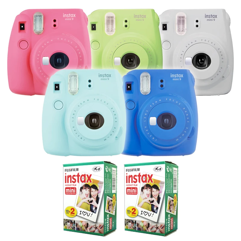 Fujifilm Instax Mini 9 мгновенная камера серии+ Fuji Instax Мини белая кромка мгновенная пленка 40 листов