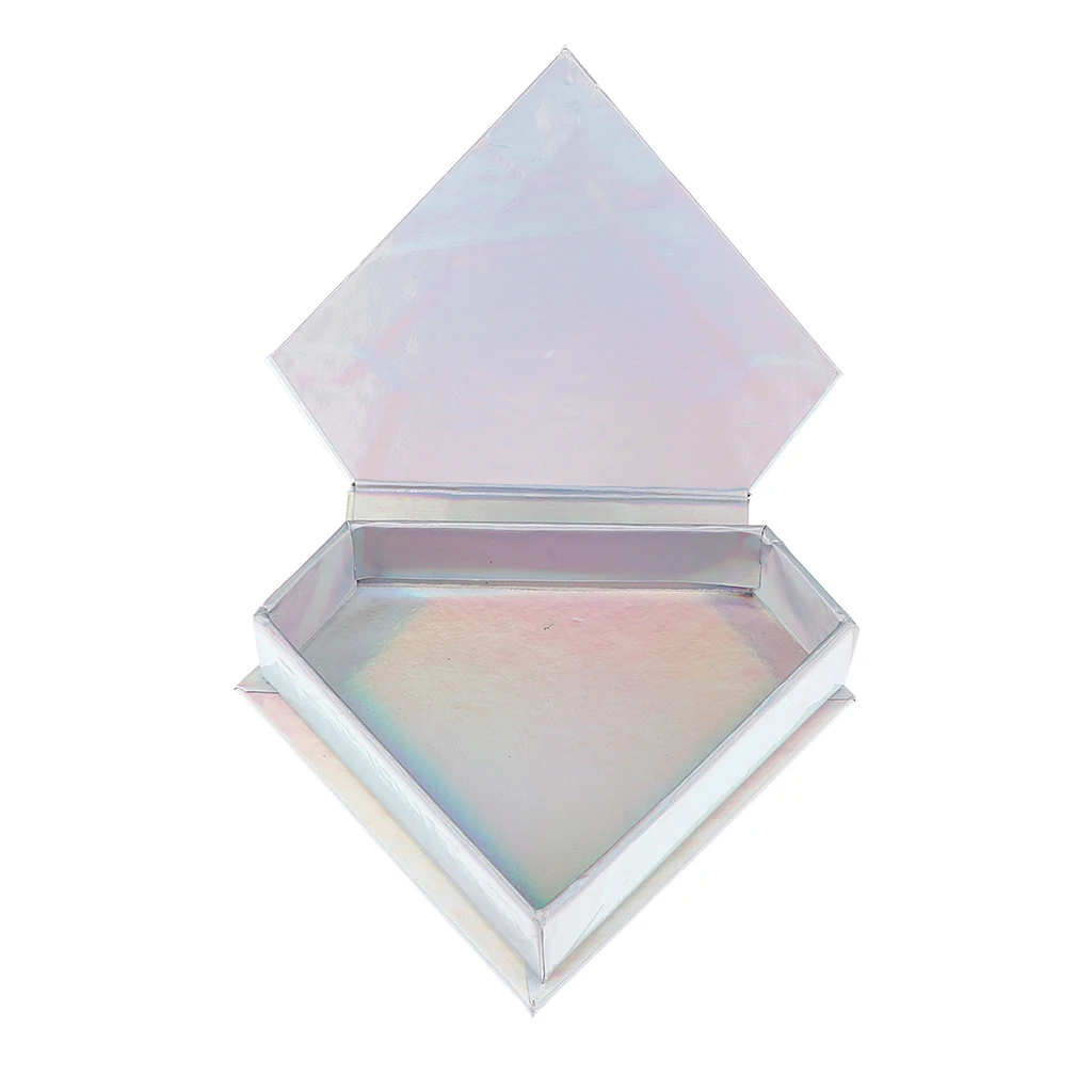 Magnetic Diamond-Shaped False Eyelash Storage Case Lashes Organizer Container Eye Lash Holder Box - Durable & Portable