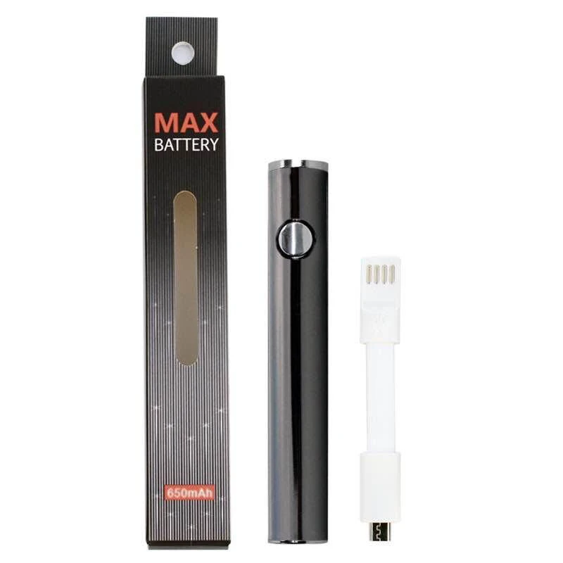 

Original Mjtech Max Preheat Battery 380mAh 650mah Variable Voltage VV Bottom Charge 510 Battery For Thick Oil Cartridge Tank