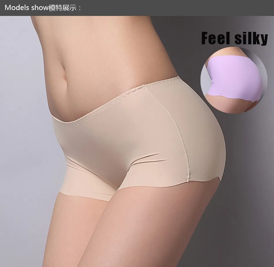 8 Colors 2017 New Arrival Ice Silk Seamless Underwear Cool Breathable Safety Panties Boy Shorts for Women Girls  Pants 1 (2)