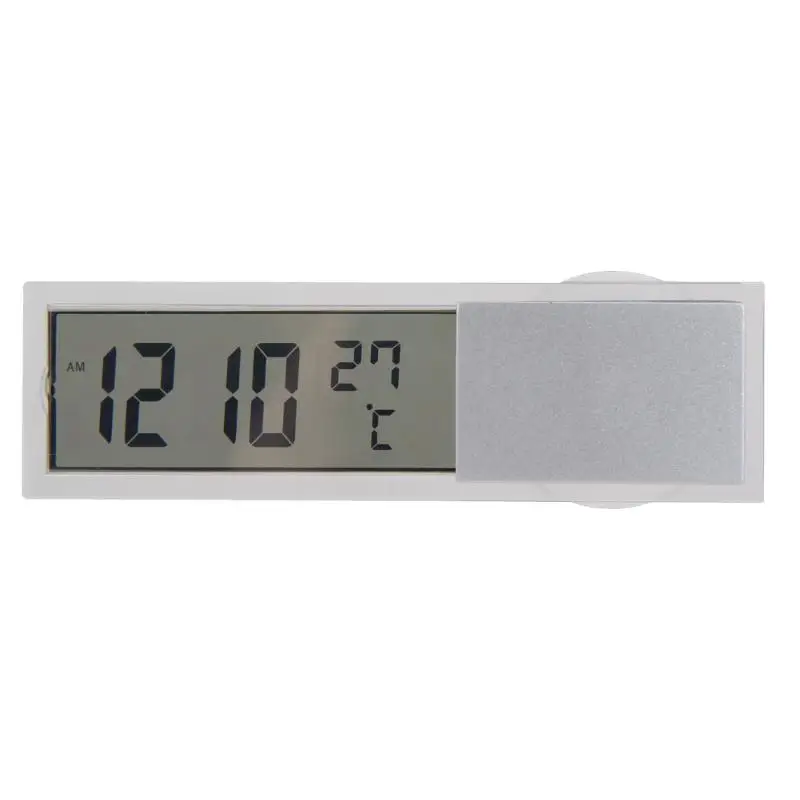 Универсальный Авто 2 в 1 цифровые ЖК электронные часы термометр мода многоцелевой с присоской автомобильные часы автомобильные аксессуары