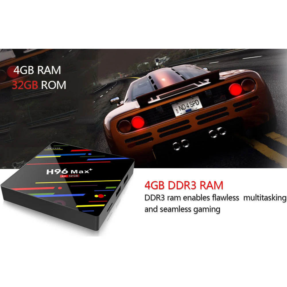 Мини H96 MAX+ Android 9,0 ТВ-приставка 4G ram 32G rom интеллектуальная 4K USB 3,0 смарт-ТВ приставка четырехъядерный Wifi USB практичная приставка