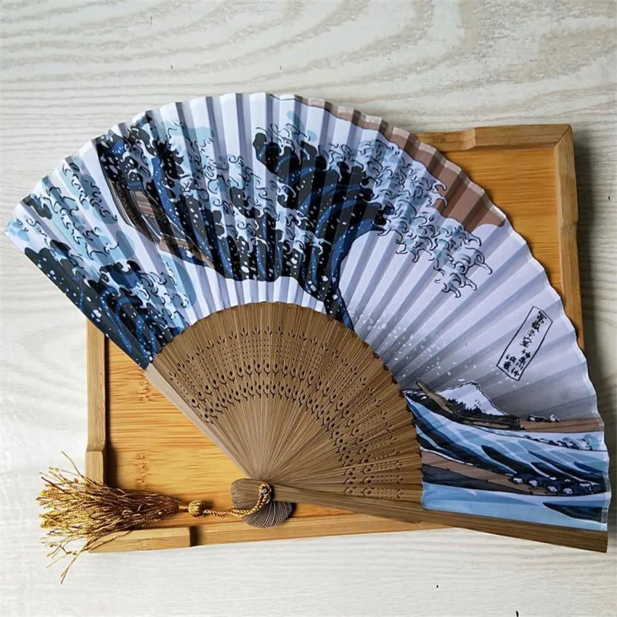 New Folding Fan 1pc Japanese Fridge Handheld Folding Fan with