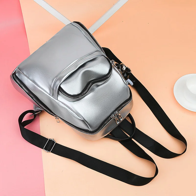 For Female Backpack Bag Usb Backpack Korean Style Student Solid Pink Retro Teenage Backpacks For Girls Sac A Dos Purse Plecak