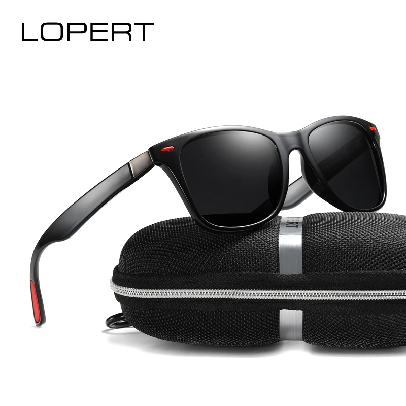 

LOPERT BRAND DESIGN Unisex Classic Polarized Sunglasses Men Driving Square Frame Women Sun Glasses Male For men UV400 De Sol