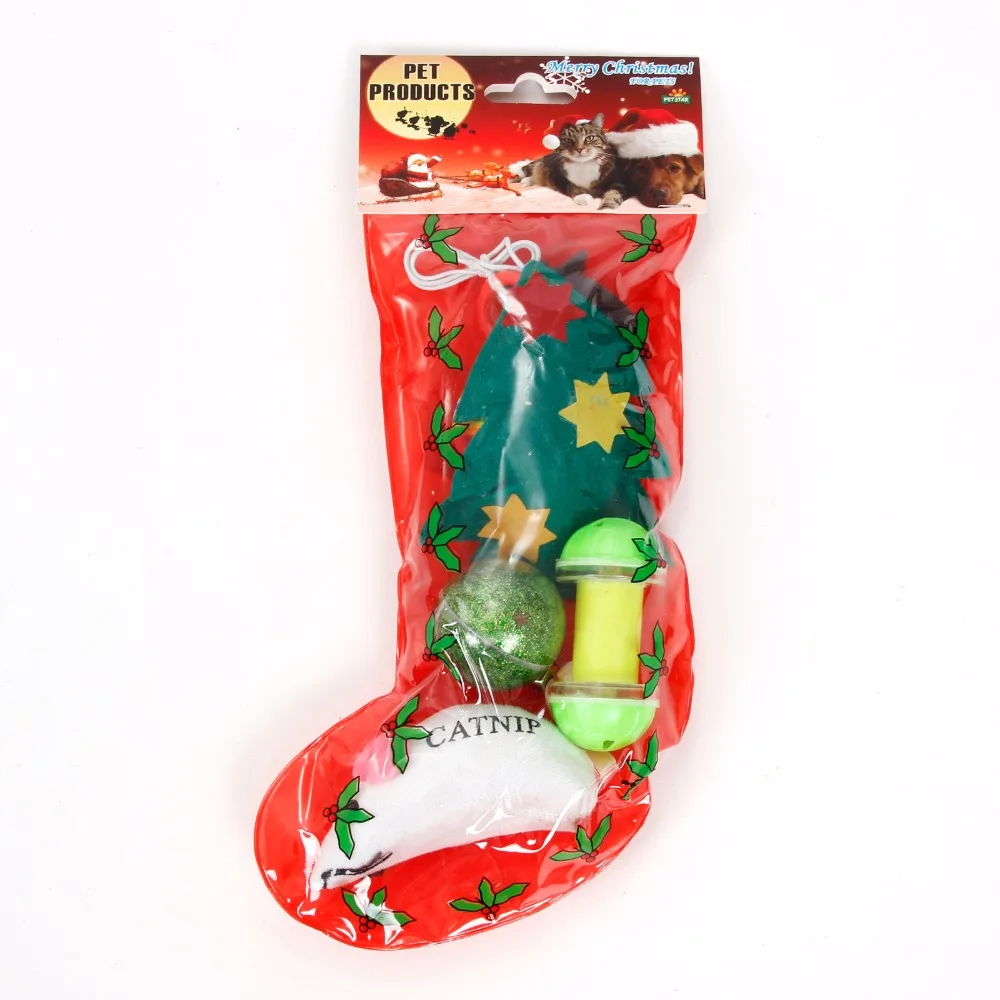 

Christmas Gift Cat Toy 1Set including 6Pcs Can be Decoration 2 Balls and 2 Mouses Available Fun Toy for Cat Wholesale Kitten Toy