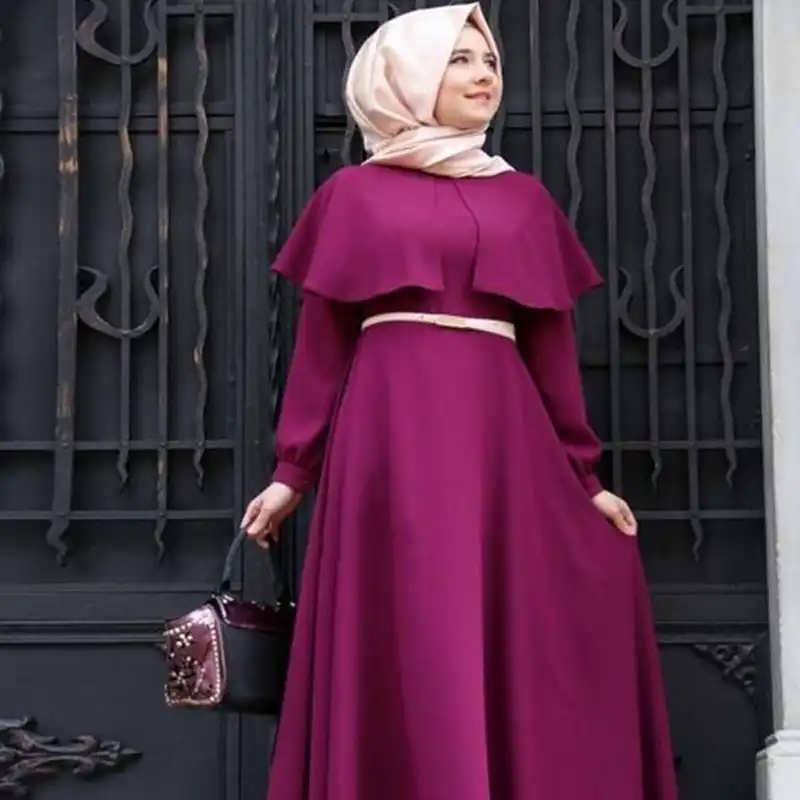 2020 Muslim Abaya Dress Women Fashion Islamic Arabic Long Hijab Dress Black Simple Clothing Traditional Abaya Muslim 7 Colors Aliexpress