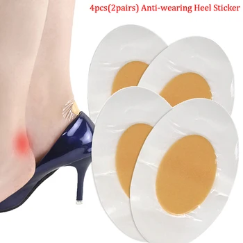 

4PCS=2 Pairs Gel Soft Heel Shoes Sticker Adhesive Hydrocolloid Gel Blister Plaster Anti-wearing Heel Sticker Pedicure Patch