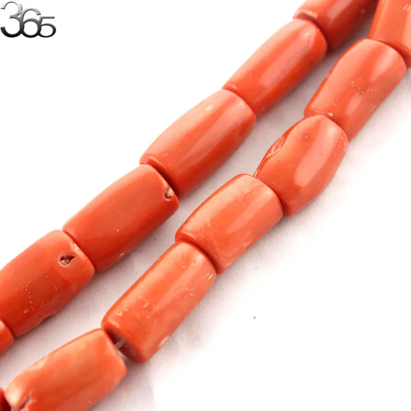 Настоящая форма, колонна, оранжевый коралл, ювелирное изделие, натуральный бисер, нить 15 дюймов