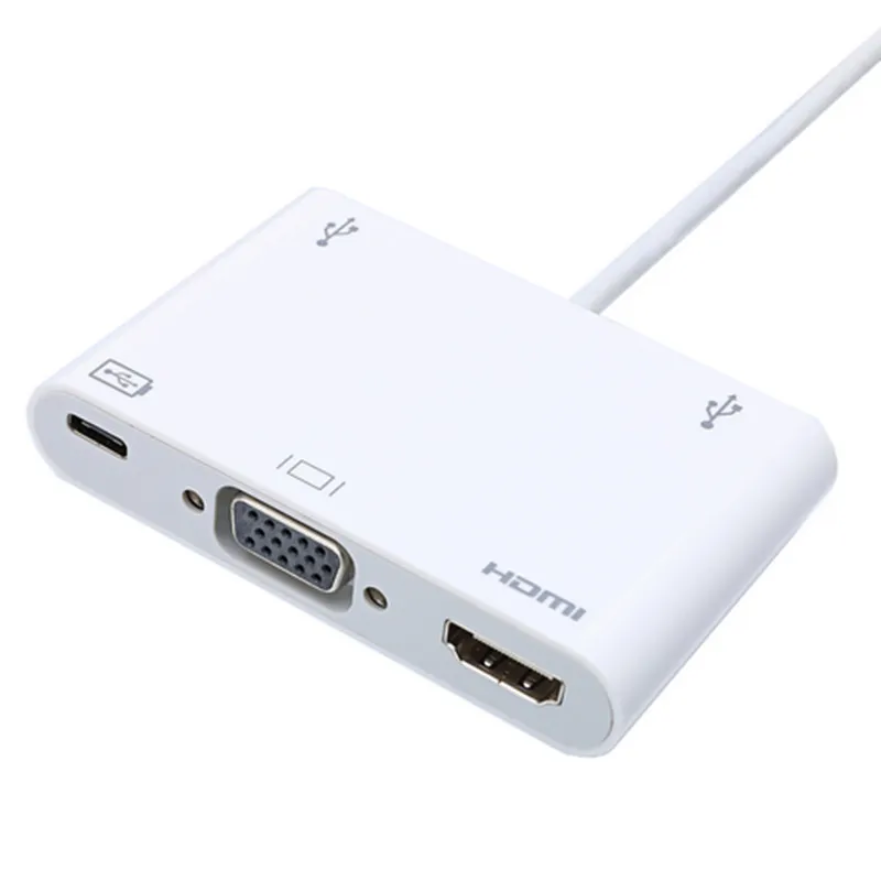 USB-C USB 3.1 Type C to HDMI Digital AV & VGA & USB OTG & Female Charger Adapter for New Macbook Pro USB-C USB 3.1 Type C to HDMI Digital AV & VGA & USB OTG & Female Charger Adapter for New Macbook Pro