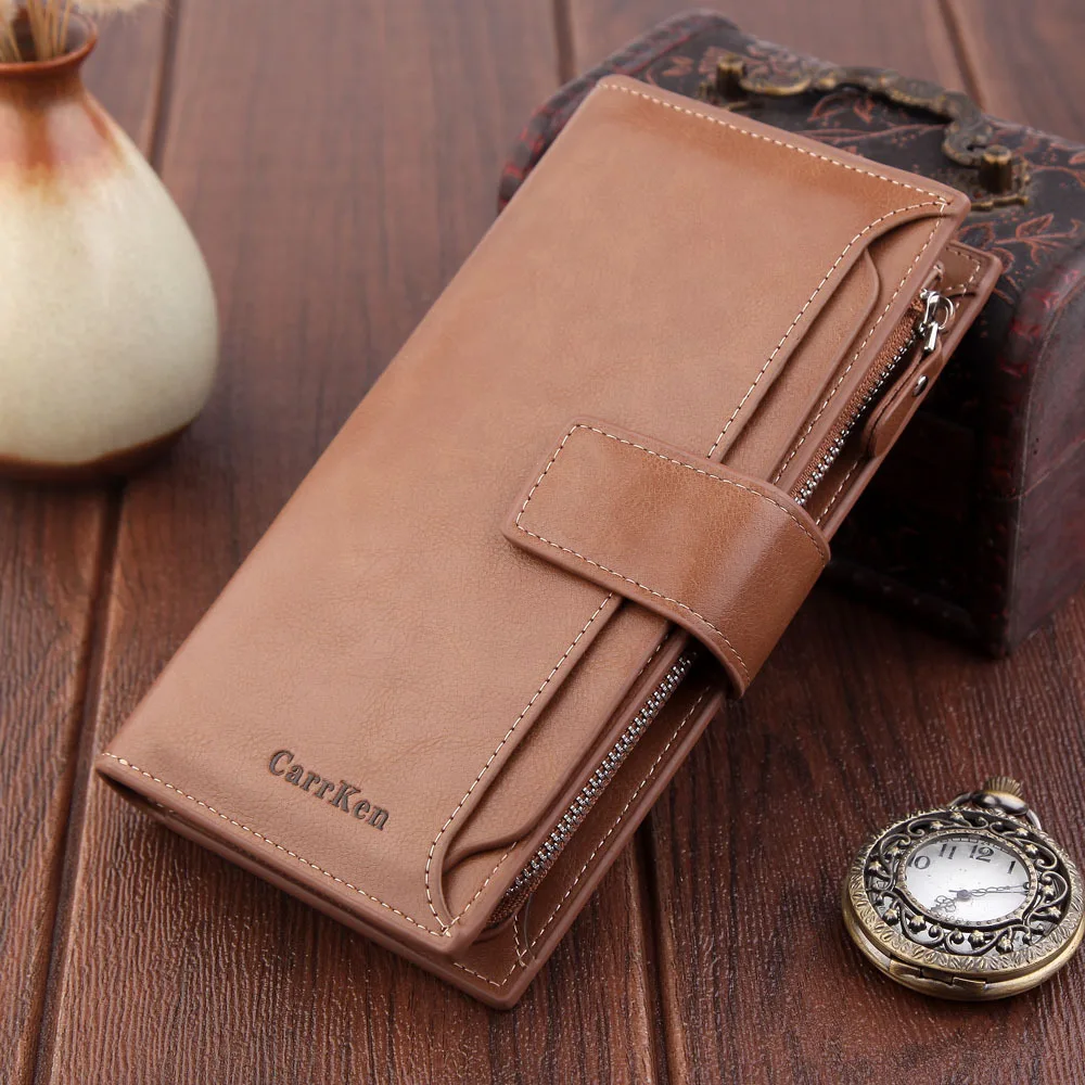 TCGAD Luxury Brand unisex Wallets Long multifunction Men Purse Clutch