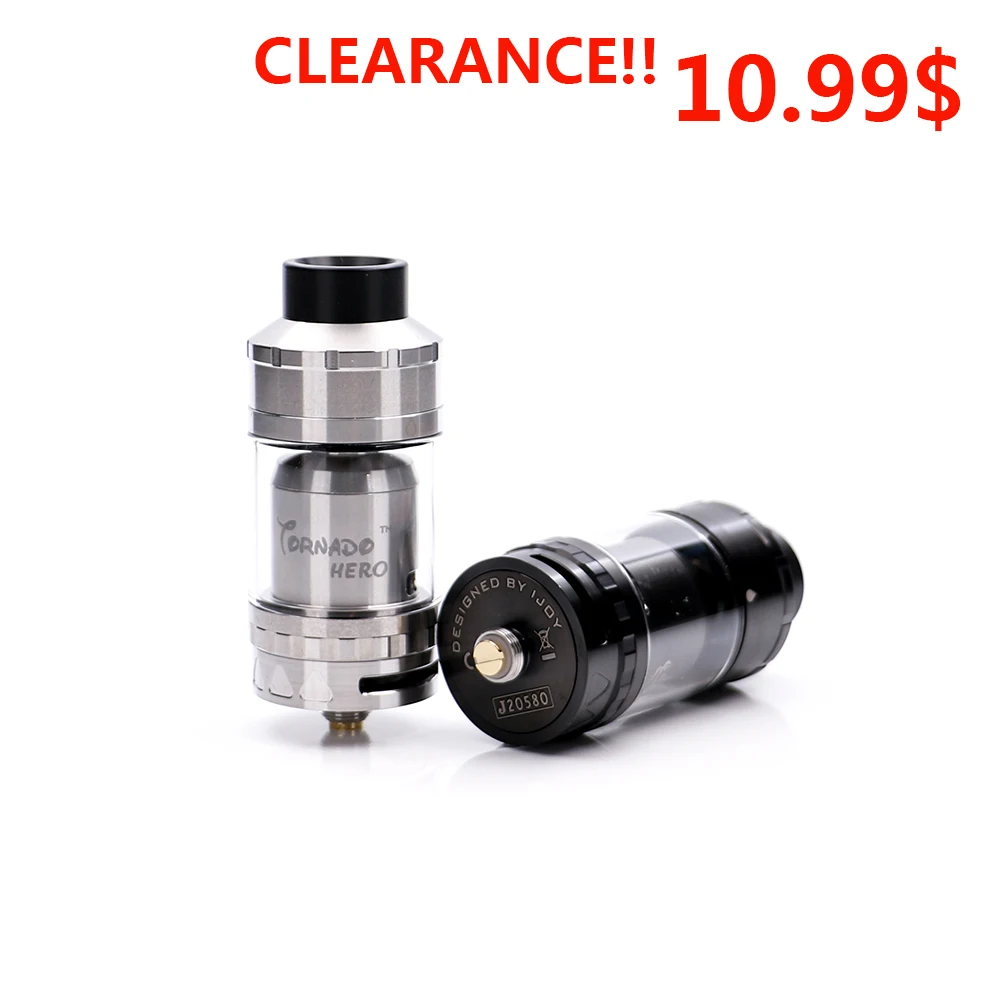 

Clearance !! IJOY Tornado Hero RTA atomizer & Sub Ohm Tank 5.2ml Kennedy-style airflow VS ZEUS X RTA IJOY E-Cigs vape tank