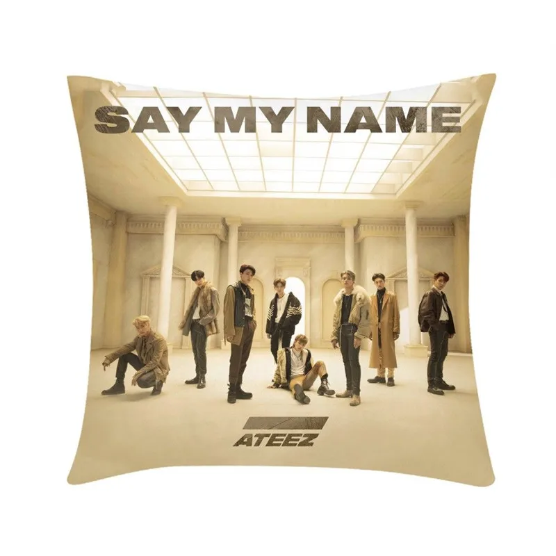 

Pillow Case Fashion New Style Korea Group ATEEZ Letter 3D Printing Pillow Covers Non Toxic Eco Friendly Home Hotel Pillow Covers