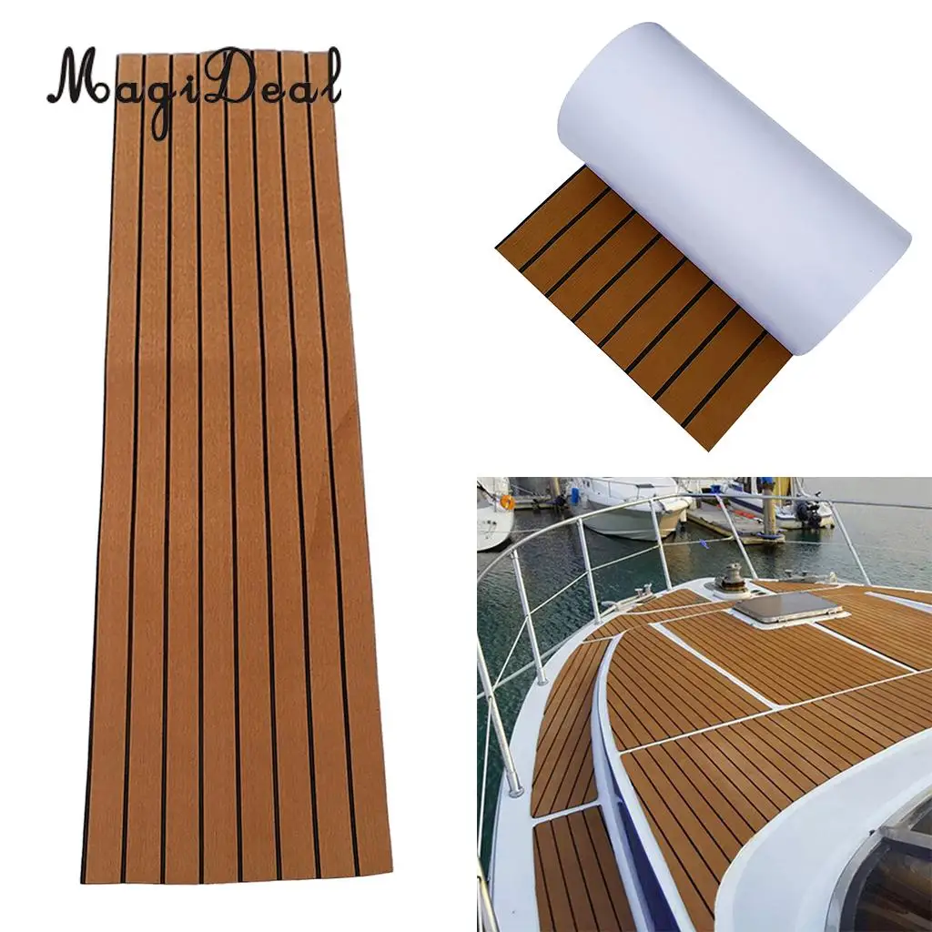 Self-Adhesive 450x2400x6mm EVA Foam Boat Yacht Flooring Teak Decking Sheet Pad Carpet for RV Car Marine Boat Yacht Accessories