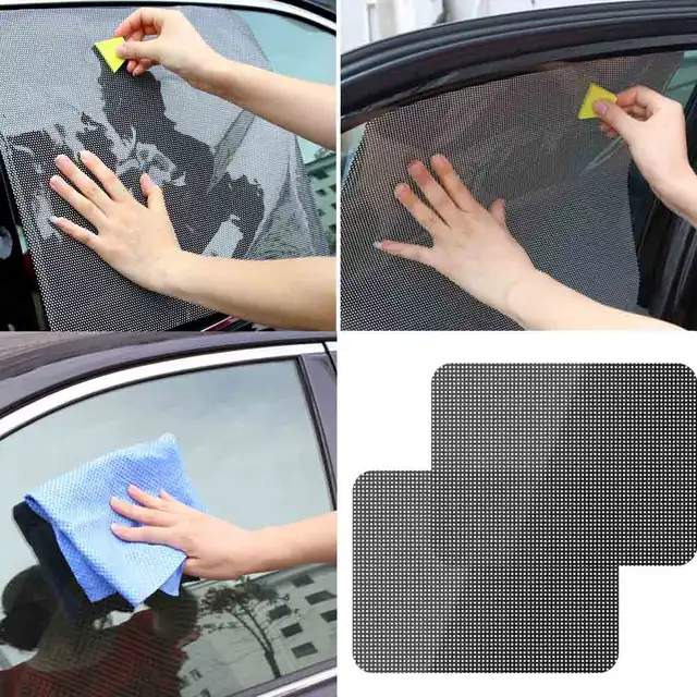 New 2 Pcs Universal Car Window Shade Sticker Reusable Cling Sunshade UV Protection for Child Pet CSL2018
