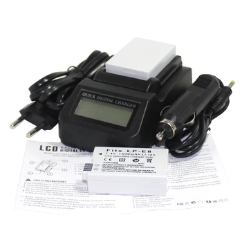 

Hot 2x bateria LP-E8 battery lp e8 lpe8 +LCD Fast charger for Canon EOS 550D 600D 650D 700D X4 X5 X6i X7i T2i T3i T4i T5i DSLR
