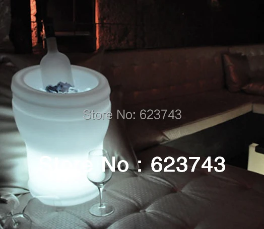 Glowing night club furniture! Magic barware! Remote controll color changing led ice bucket beer bucket SL-LBBC02
