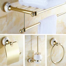 Античная Ванная комната кулон Ванная комната бронза Ceram Полотенца стойки для туалетной щетки Полотенца полка Ванная комната аппаратными аксессуарами Ld10
