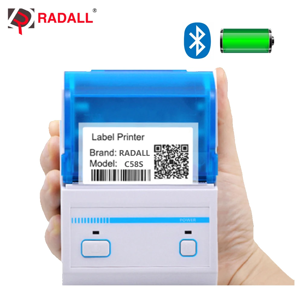 RD-C58S 58 مللي متر طابعة حرارية للملصقات دعم الروبوت/IOS نظام USB/بلوتوث طابعة البسيطة جيب طابعة الباركود صانع RD-C58S 58 مللي متر طابعة حرارية للملصقات دعم الروبوت/IOS نظام USB/بلوتوث طابعة البسيطة جيب طابعة الباركود صانع
