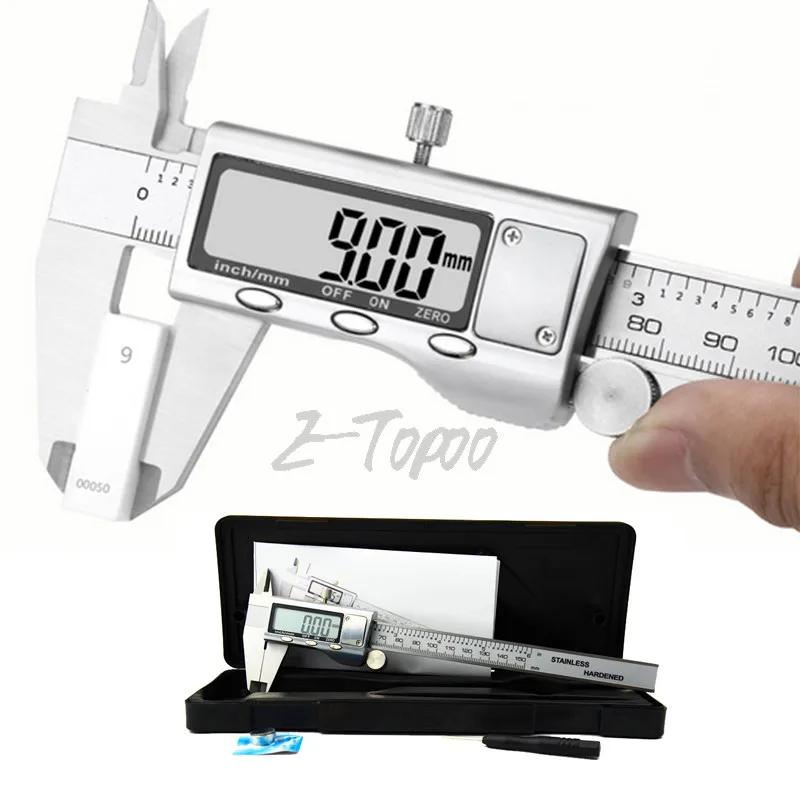 6&quot 0-150mm Large LCD Smooth-gliding Durable Stainless Steel Digital Caliper Electronic vernier caliper Measuring Tool with box |