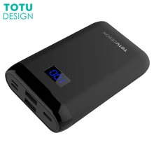 TOTU 10000 mAh lcd power Bank type C портативный микро-usb внешний аккумулятор зарядное устройство для iPhone Xiaomi планшеты повербанк