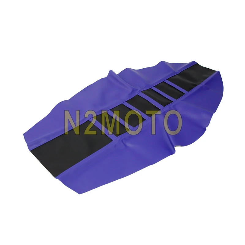 Оранжевый мягкий Полосатый чехол для мотокросса для Honda Yamaha Suzuki Kawasaki KTM SXF SX XCW XC EXC XCF 150 250 300 350 450 500 - Цвет: blue black
