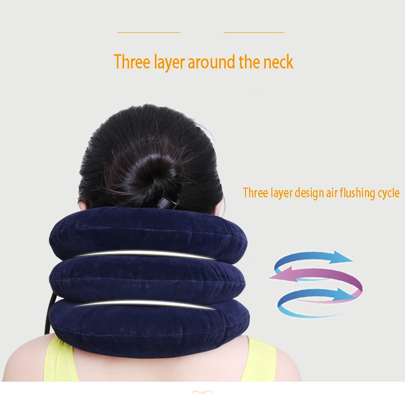 Hot!!! Cervical traction apparatus with inflatable neck neck stretcher health care toolsRelax tensions ease fatigue massage