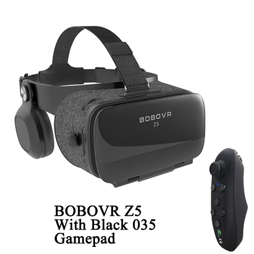 BOBOVR Z5 120 FOV VR Очки виртуальной реальности дистанционный 3D Android картон VR 3D гарнитура стерео шлем для смартфонов 4,7-6,2 - Цвет: 035 Black Gamepad