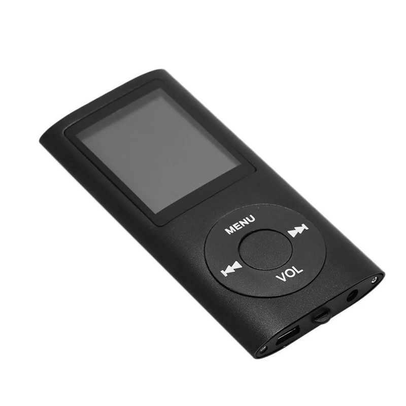 Музыкальный медиаплеер MP4 с fm-радио черного цвета с ЖК-экраном