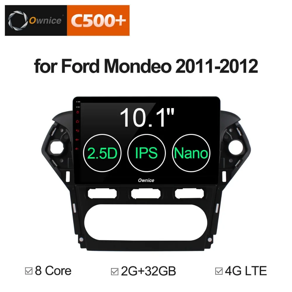 10 1 дюймов Android 8 Octa Core 2 Гб RAM + 32 ГБ ROM автомобильный DVD плеер для Ford Mondeo 2011 2012 gps