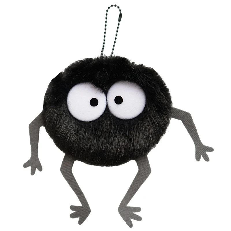 12 см Симпатичный Hayao Miyazaki Totoro Fairydust черный угольной шар плюшевый брелок Кошелек