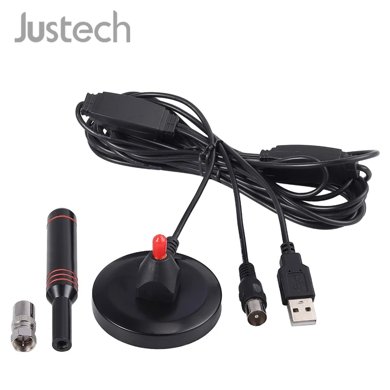 Justech для автомобиля ТВ антенна с усилителем сигнала DVB T лучший HD Грузовик Караван