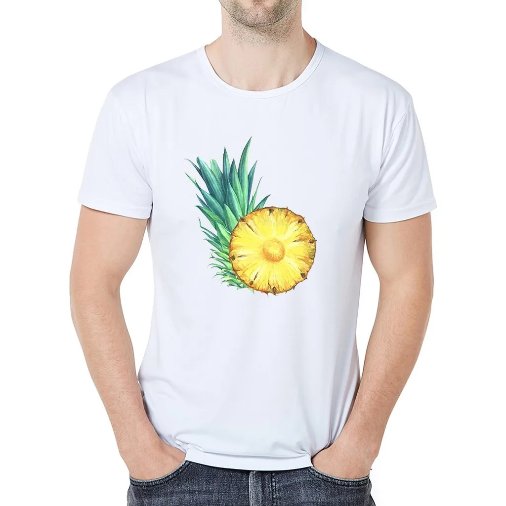 

Fashion Men's T Shirt Pineapple 3D Printing Creative Round Neck Casual Short Shirts Top Blouse camisetas hombre estampadas