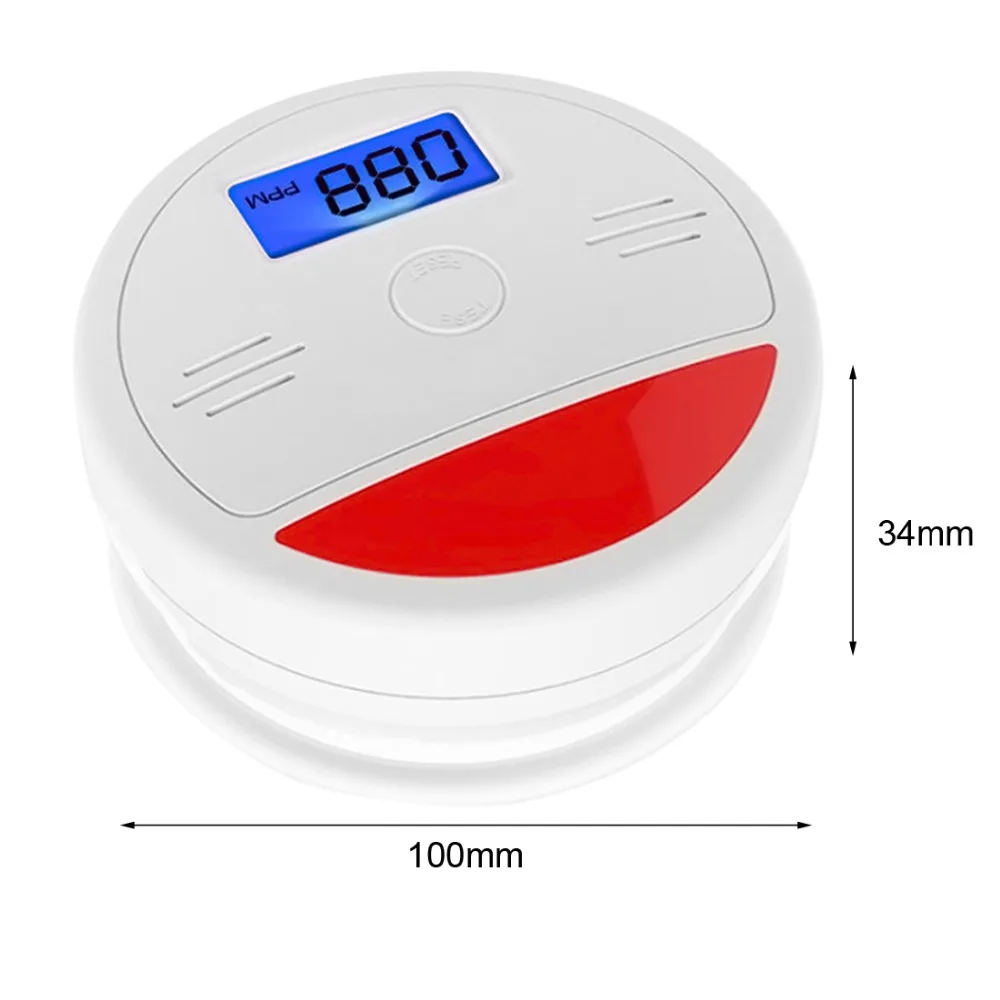 Aubig ЖК-дисплей датчик оксида углерода охранной сигнализации защиты Беспроводной датчик Пожарной Сигнализации отравления угарным газом Предупреждение сигнализация детектор