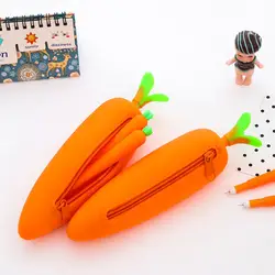 1 шт. новые творческие прекрасный мягкий морковь Карандаш сумка канцелярские случае двойной рекламные подарок небольшое изменение сумка