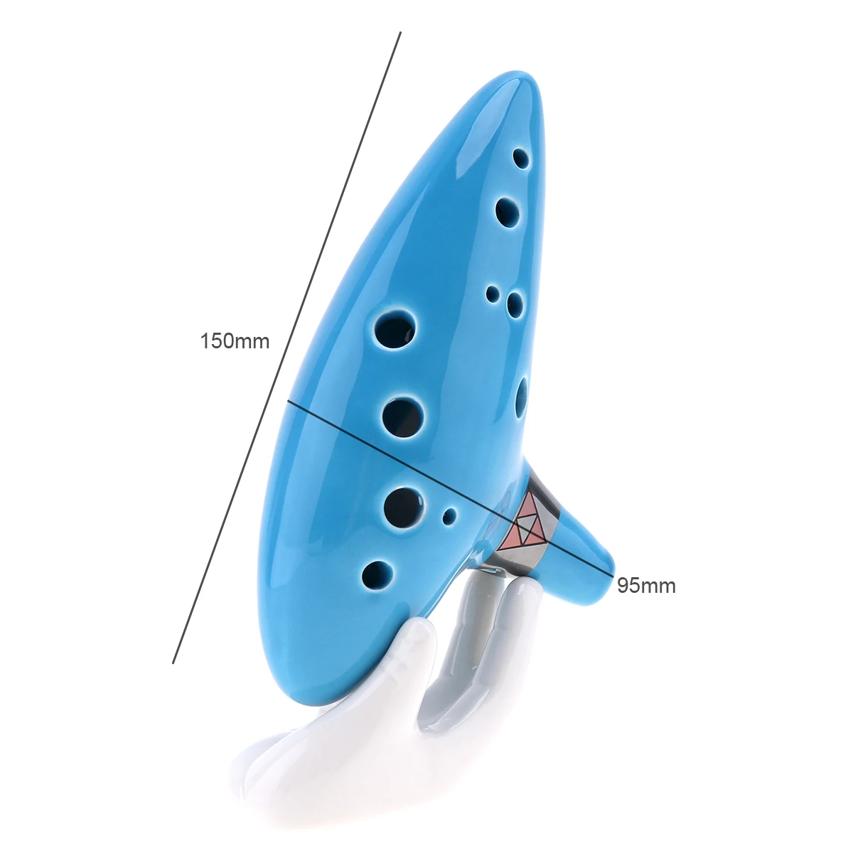 La leyenda de Zelda Alto 12 agujeros C tono Ocarina cerámica flauta cielo con cordón de correa para el cuello esmalte brillante cerámica instrumento musical