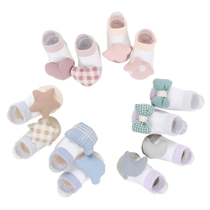 Милые носки для малышей, носки в стерео стиле, мягкие хлопковые носки для мальчиков и девочек, милые носки, детские носки