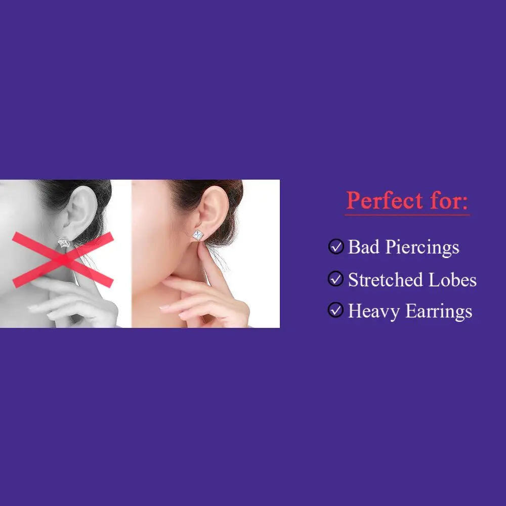 Earring Backs Support Butterfly Lifts Gold Silver Color Jewelry Accessories