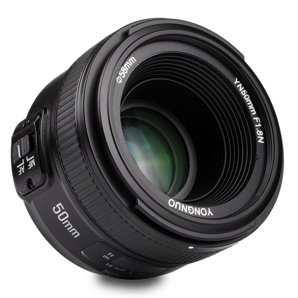 YONGNUO YN50mm F1.8N стандартный объектив с большой апертурой автоматический ручной фокус AF MF FX DX полная Рамка для Nikon DSLR камер