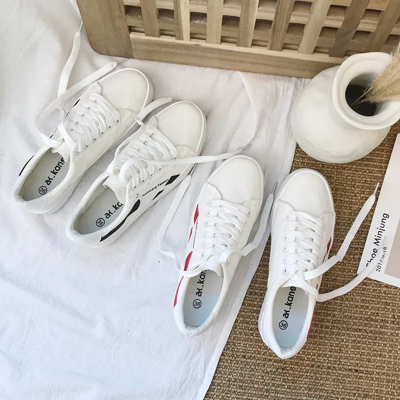 

H-57 canvas shoes women's shoes 2019 spring and summer new students Korean version of