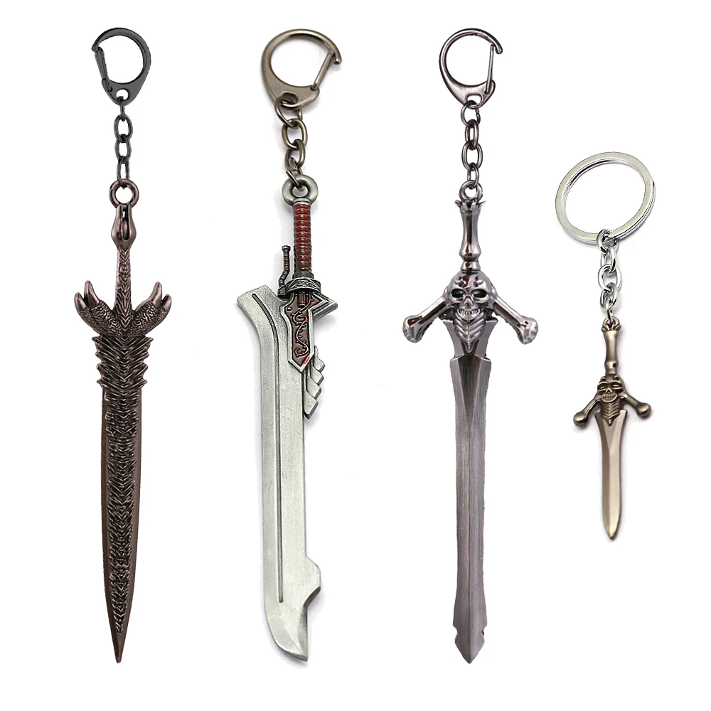

Devil May Cry Keychain Men Rebellion Awakening Dante Sword Key Chain Weapon Nero Red Queen Keyring PS4 Game Jewelry chaveiro