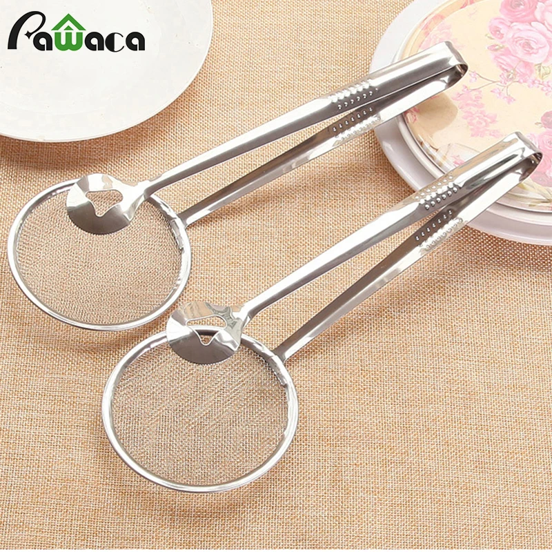 Пищевой нержавеющей Стали Клип Снэк-Фрайер Фильтр Шведский Стол БАРБЕКЮ Щипцы