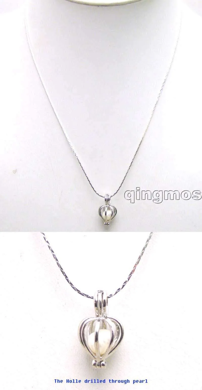 Qingmos/, партия из 10 коробок, подвеска в виде сердца, жемчужное ожерелье, натуральная устричная ожерелье, набор-ожидание, true-who3621