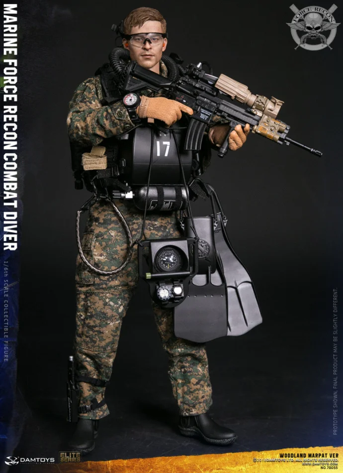 Фигурка солдата США DAMTOYS 78055 1/6 USMC морская сила ретрон боевой дайвер Лесной