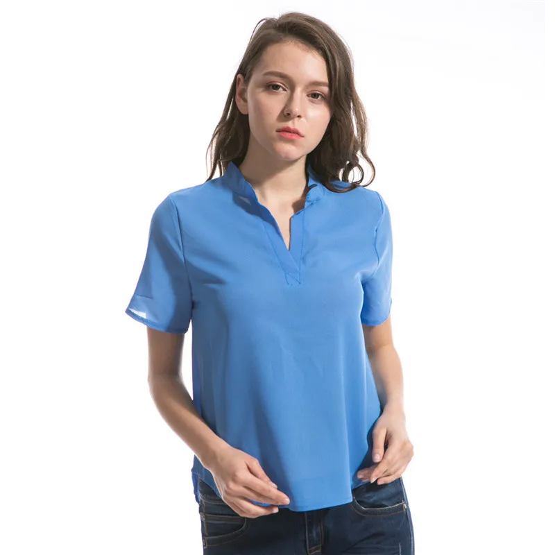 

5 colors plus size women chiffon blouse 5xl 6xl korean style womens tops and blouses 2019 summer short sleeve blouse womens tops