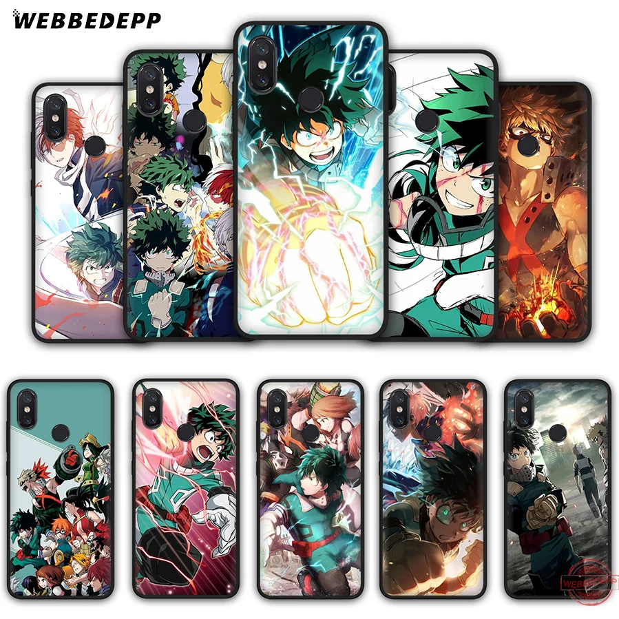 

WEBBEDEPP Boku No Hero Academia Soft Silicone Case for Xiaomi Mi 6 8 9 SE MAX 3 A1 A2 Lite F1 Cover
