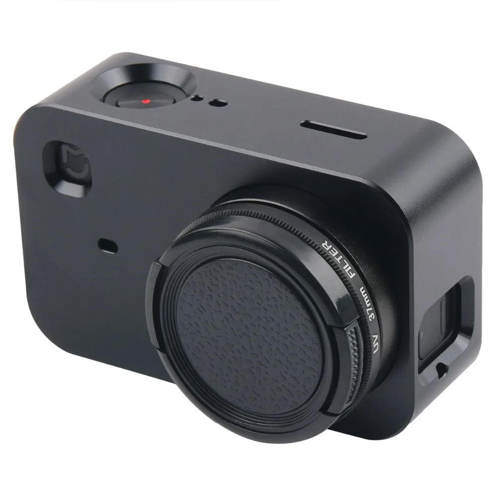 CNC алюминиевый сплав защитный чехол для Xiaomi Mijia камера крепление-сетка с 37 мм УФ объектив для Mijia 4 K мини Спортивная камера